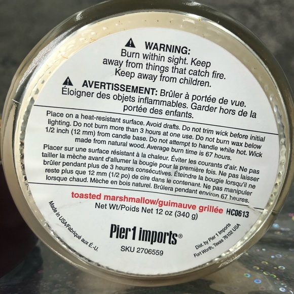 ✨  Toasted Marshmallow ✨ 12oz Scented Candle from Pier 1 Imports Discontinued - Picture 10 of 14